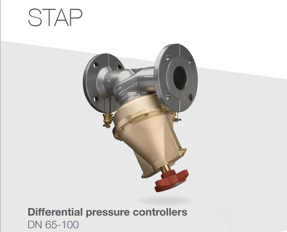 STAP DN65-100 - Differential pressure controller, adjustable set-point and shut-off function