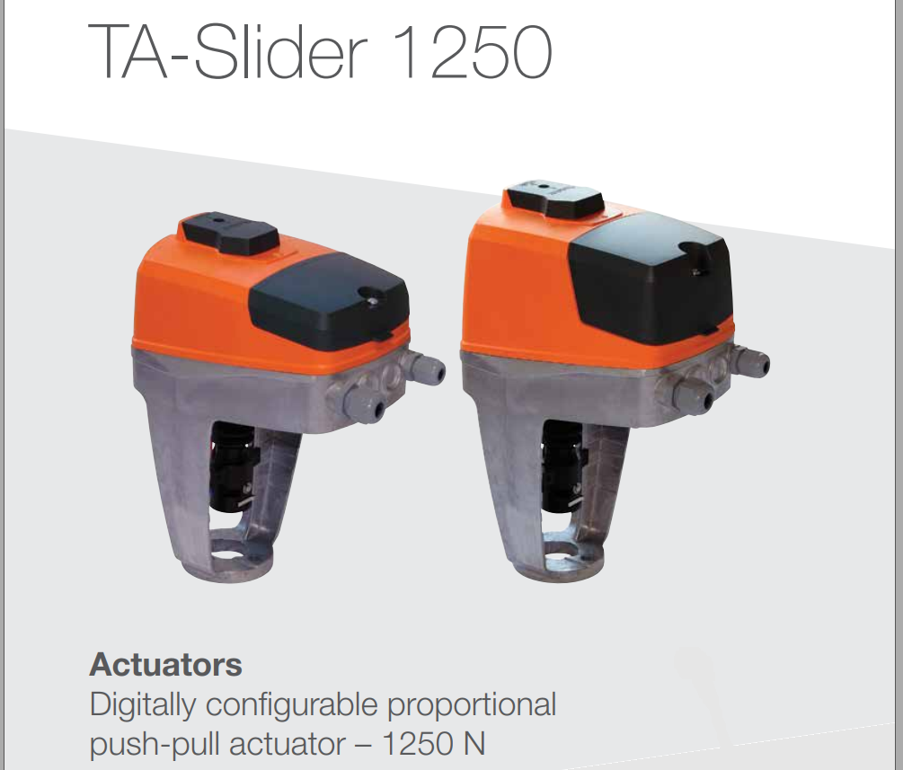 TA-Slider 1250 – Digitally configurable proportional push-pull actuator