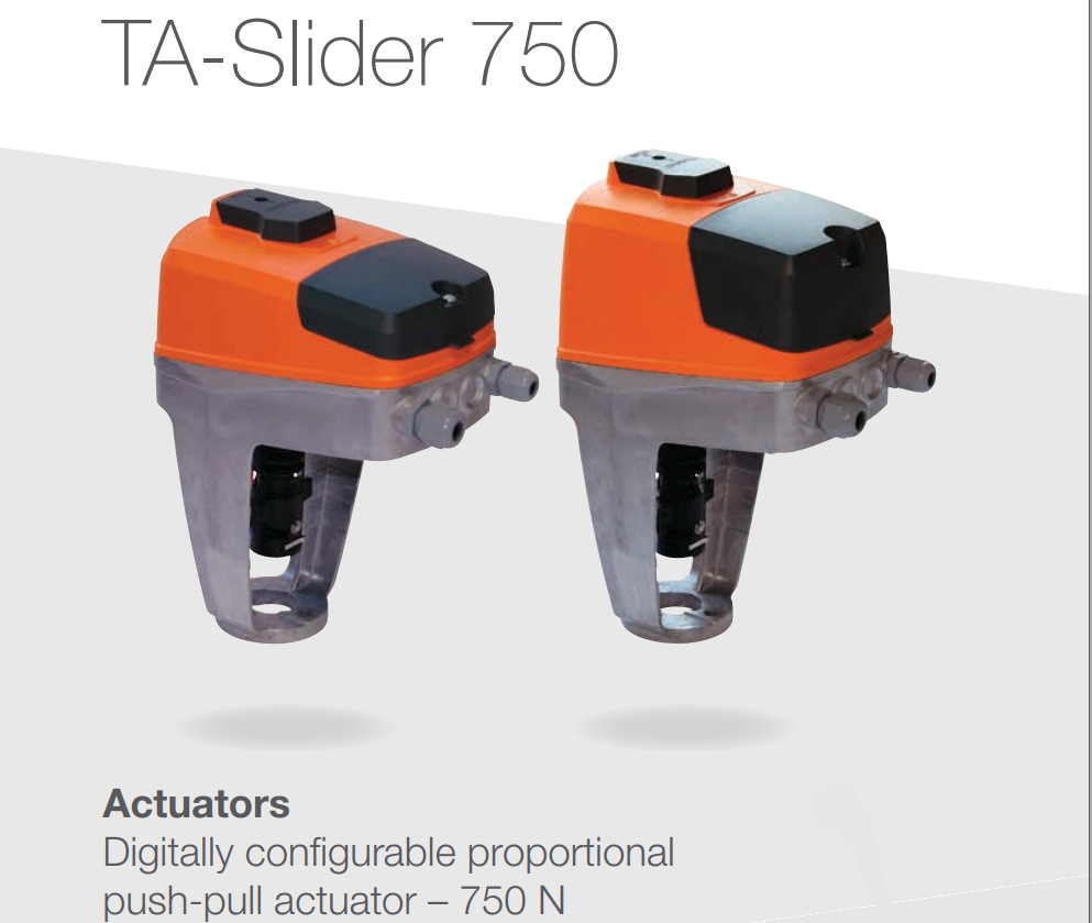 TA-Slider 750 - Digitally configurable proportional push-pull actuator