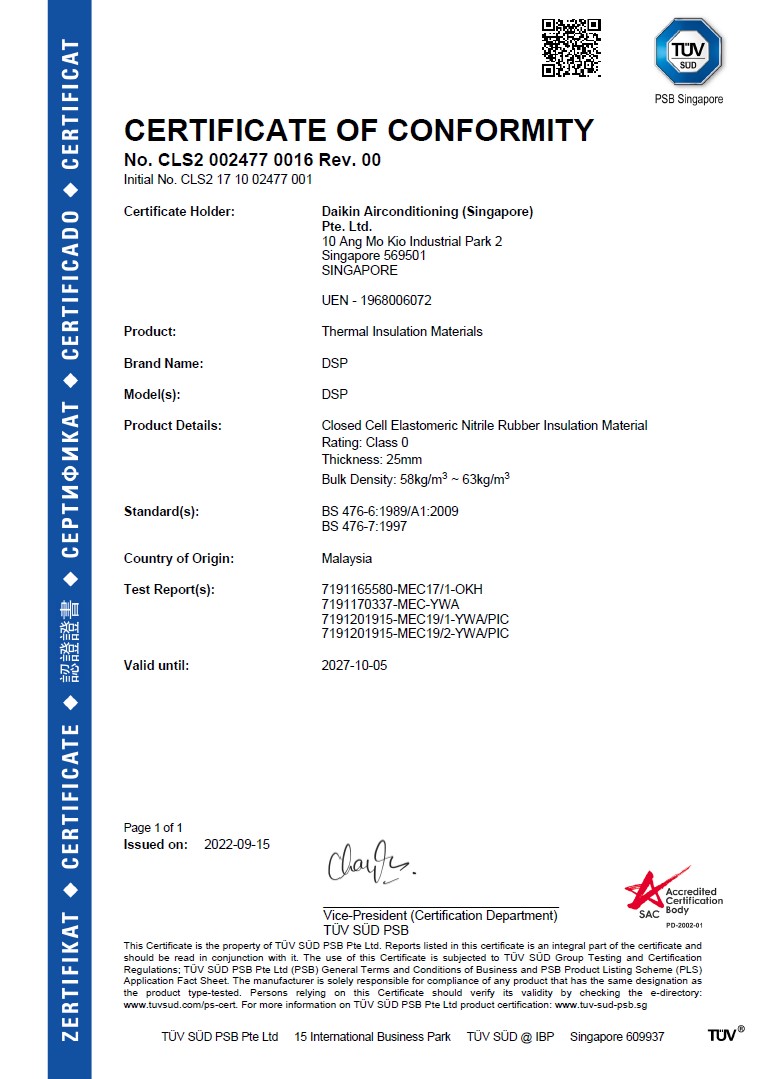 TUV Thermal Insulation
